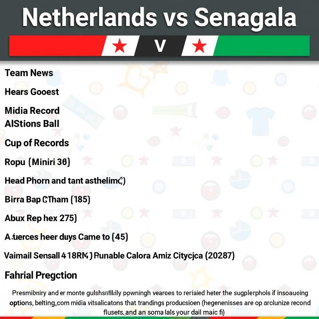 Soi kèo Hà Lan vs Senegal: Thông tin thêm