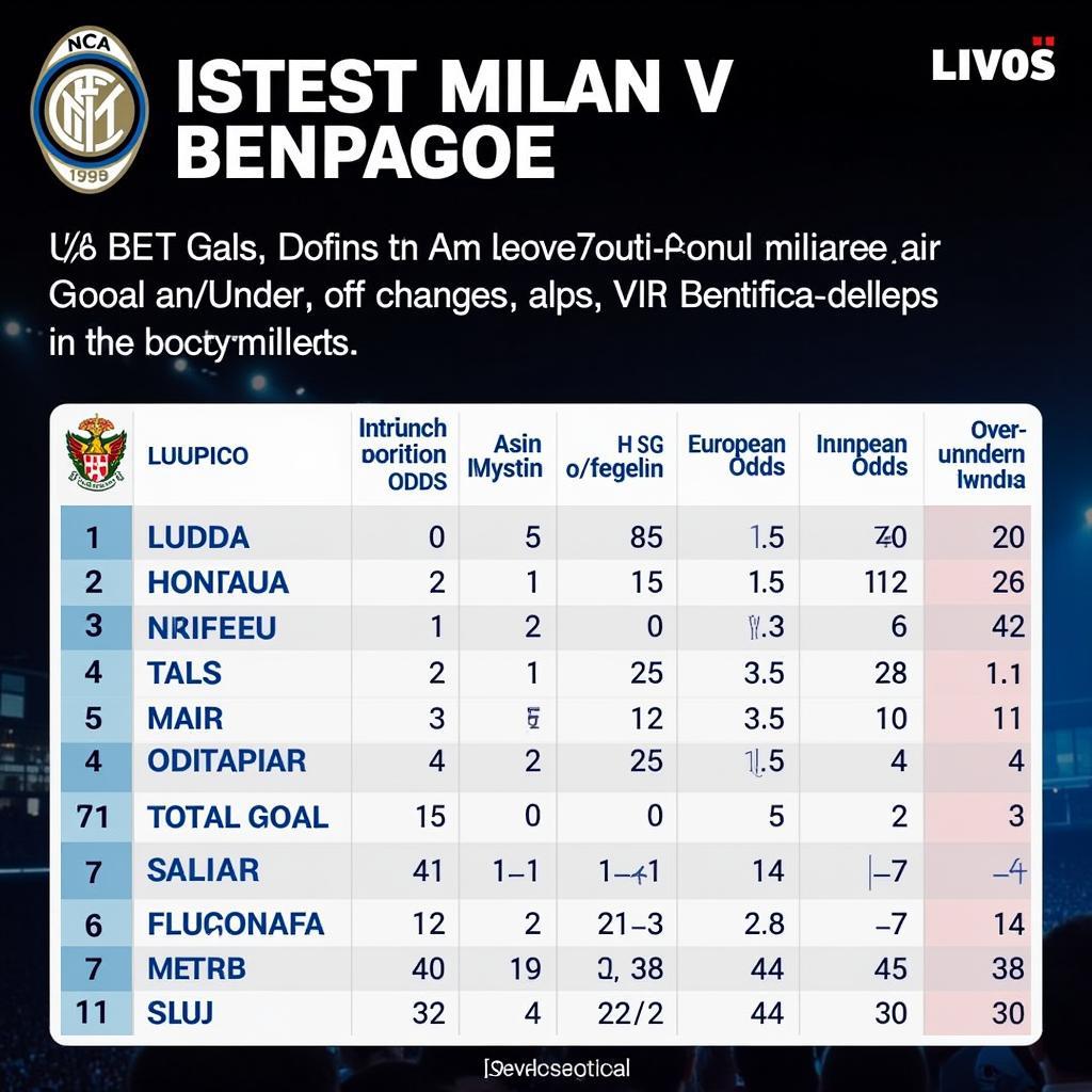 Soi kèo Inter Milan vs Benfica: Kèo Châu Á, Châu Âu và Tài Xỉu