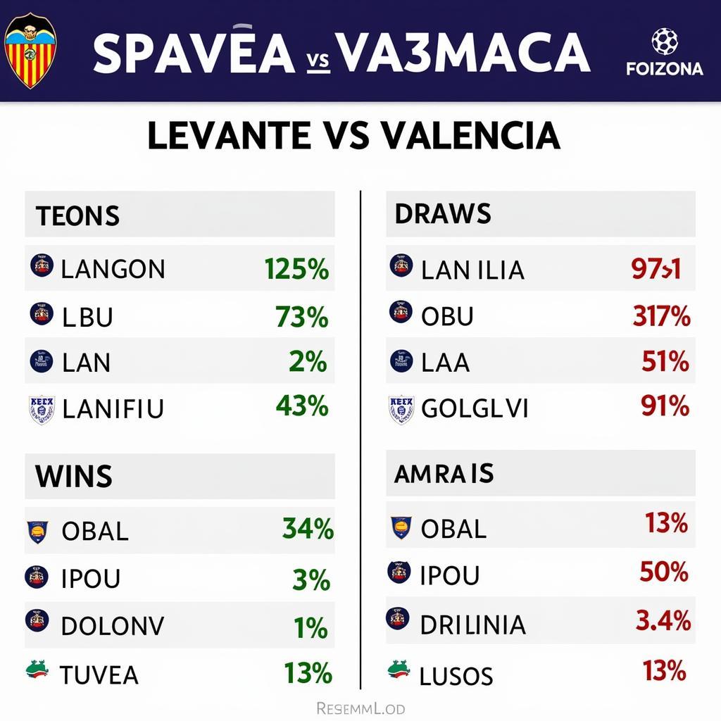 Lịch sử đối đầu Levante vs Valencia