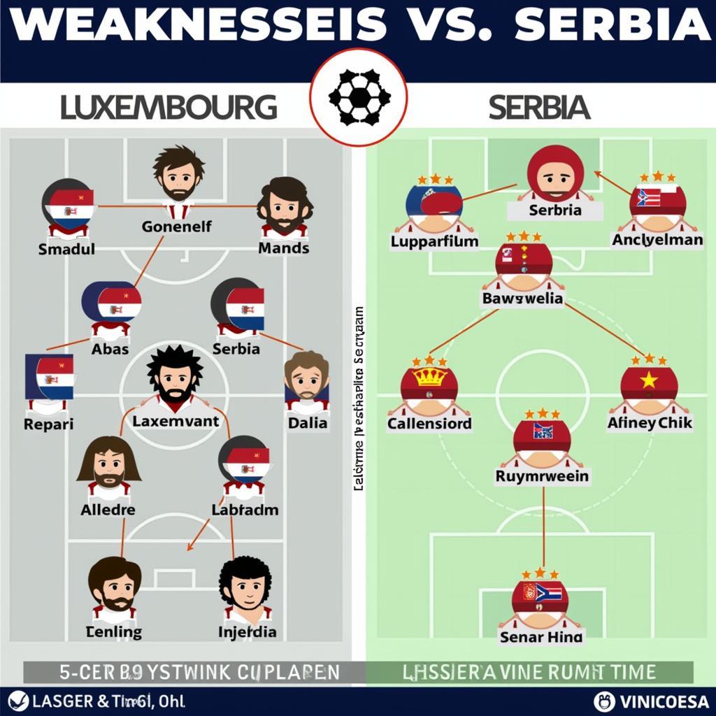 Phân tích lực lượng Luxembourg vs Serbia