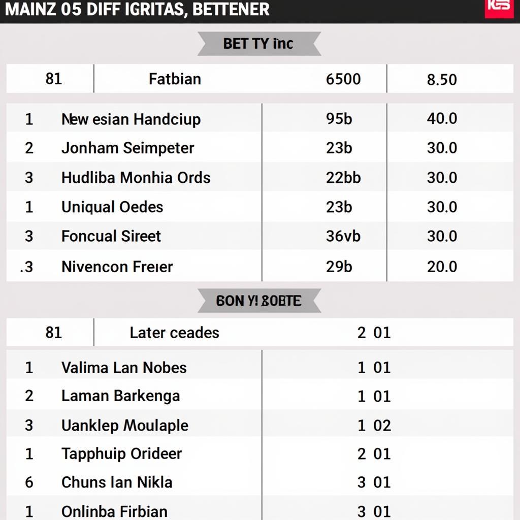 Soi kèo Mainz 05: Các loại kèo phổ biến