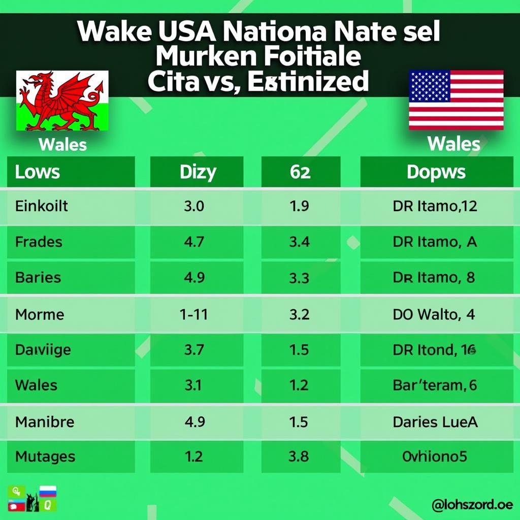 Phong độ gần đây của Mỹ và Wales