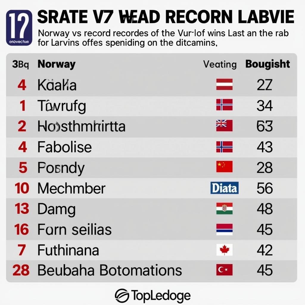 Lịch sử đối đầu Na Uy vs Latvia