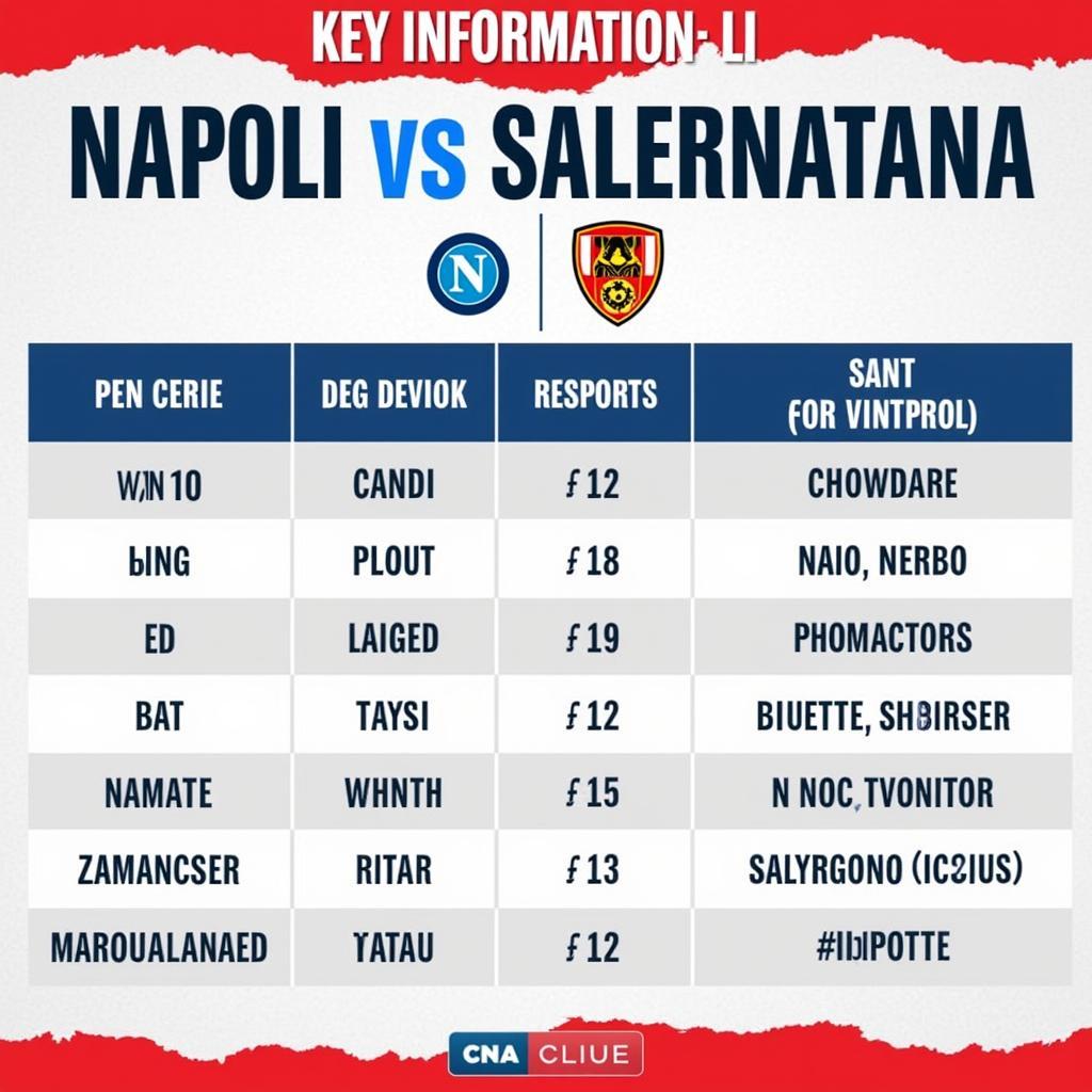 Thông tin trận đấu Napoli vs Salernitana