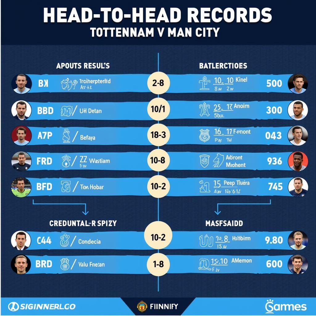 Lịch sử đối đầu Tottenham vs Man City