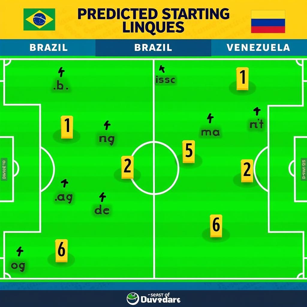 Đội hình ra sân dự kiến của Brazil và Venezuela