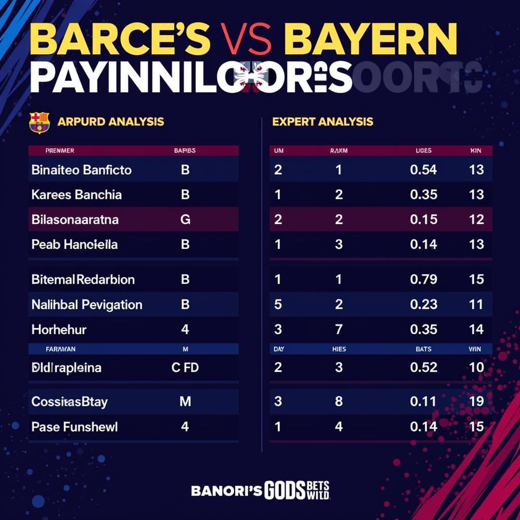 Soi kèo trận đấu Barca vs Bayern