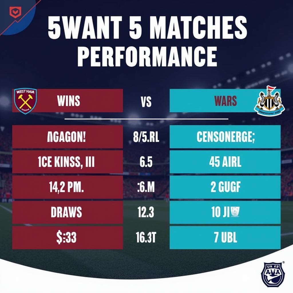 Phong độ gần đây của West Ham và Newcastle