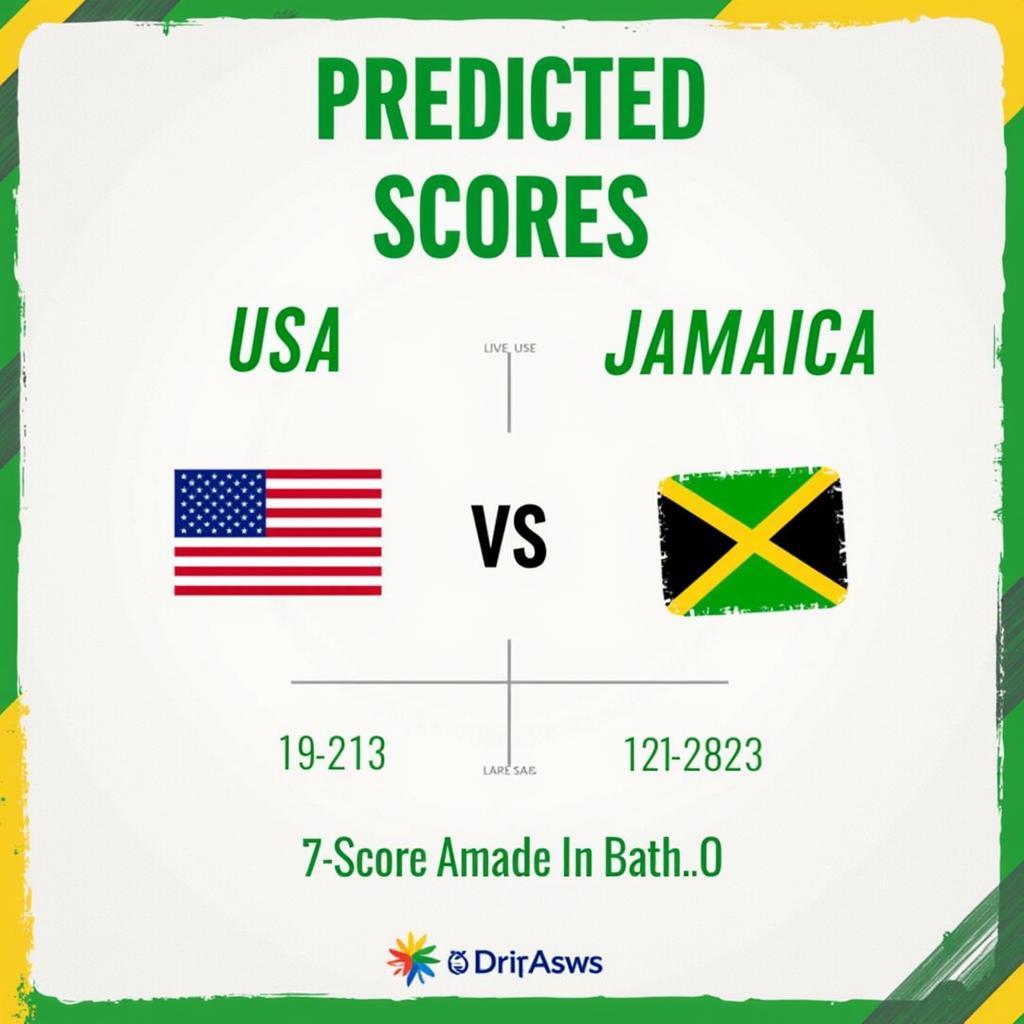 Dự đoán tỷ số USA vs Jamaica