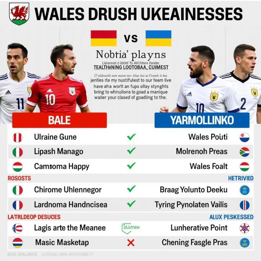 Phân tích lực lượng Wales vs Ukraine