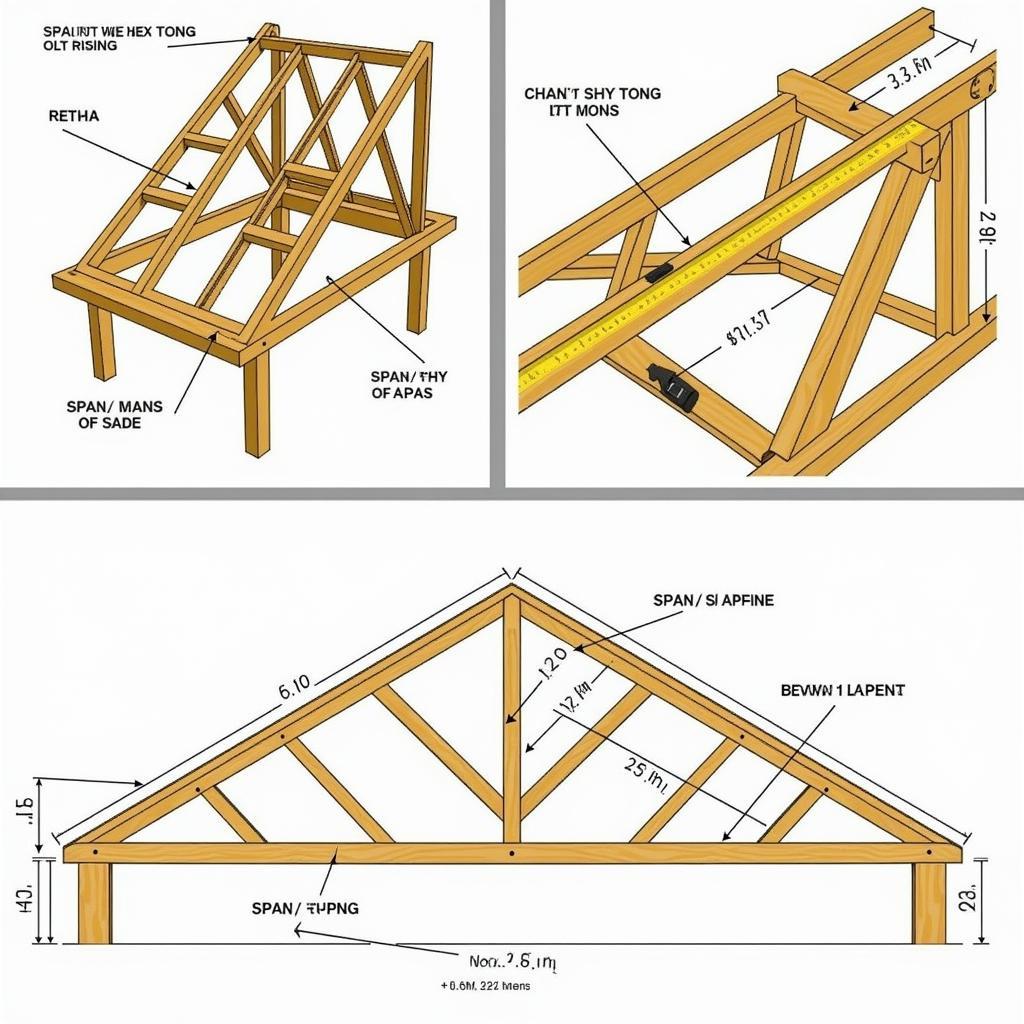 Xác định kích thước kèo mái tôn